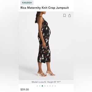 Rica Maternity Floral Knit Jumpsuit - XL